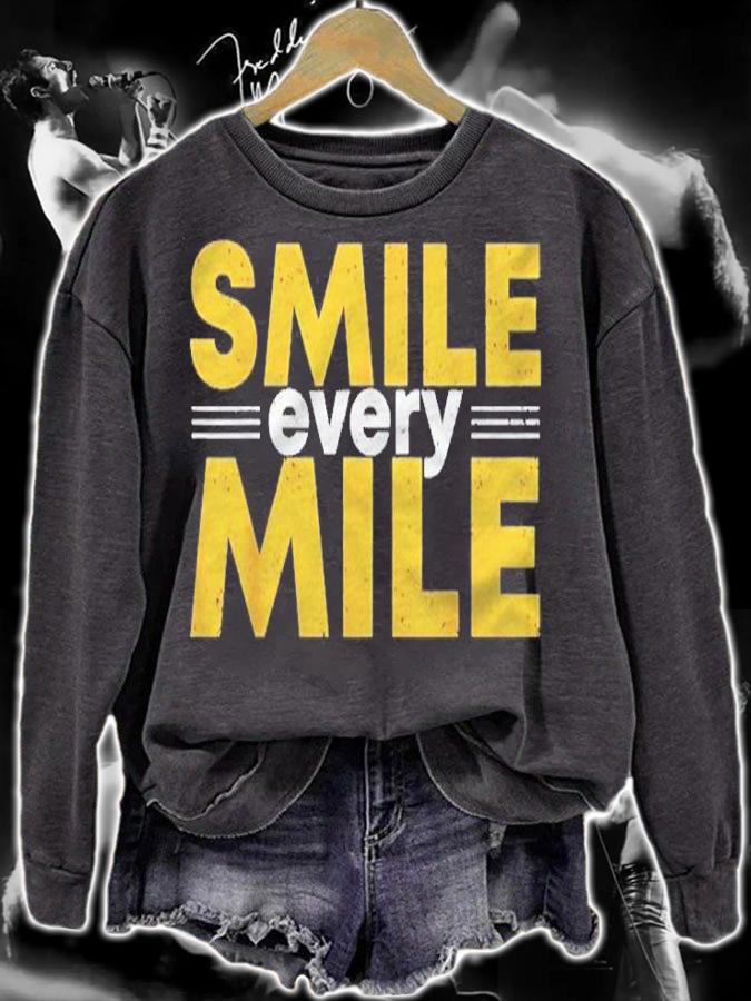Smile Every Mile I Runner I Funny Running Shirt sweatshirt