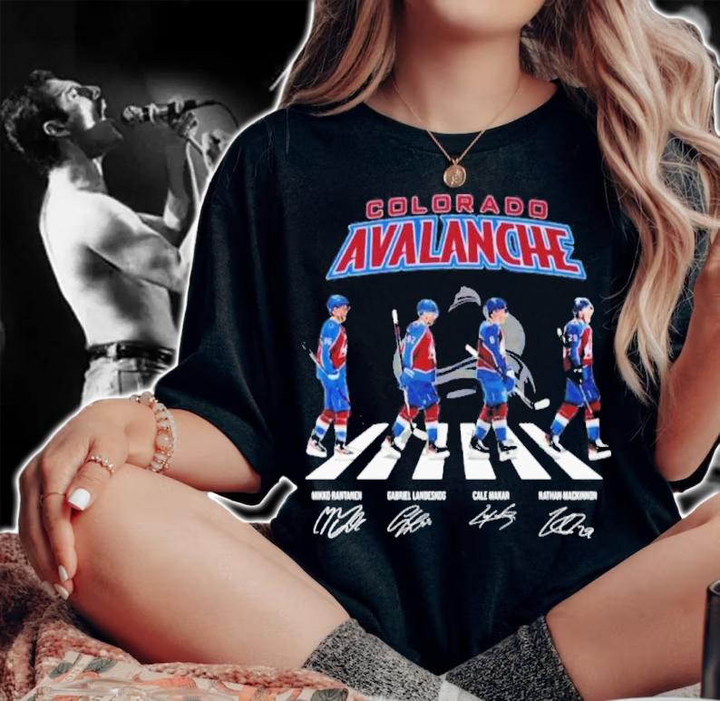 Colorado Avalanche Abbey Road Signatures Shirt woman shirt