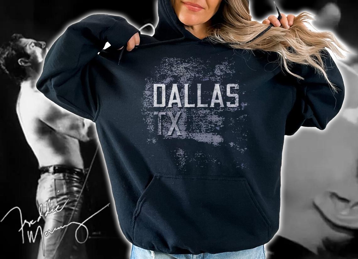Dallas Texas Tx Distressed City Grunge Dark Shirt hoodie