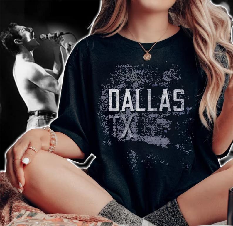Dallas Texas Tx Distressed City Grunge Dark Shirt woman shirt
