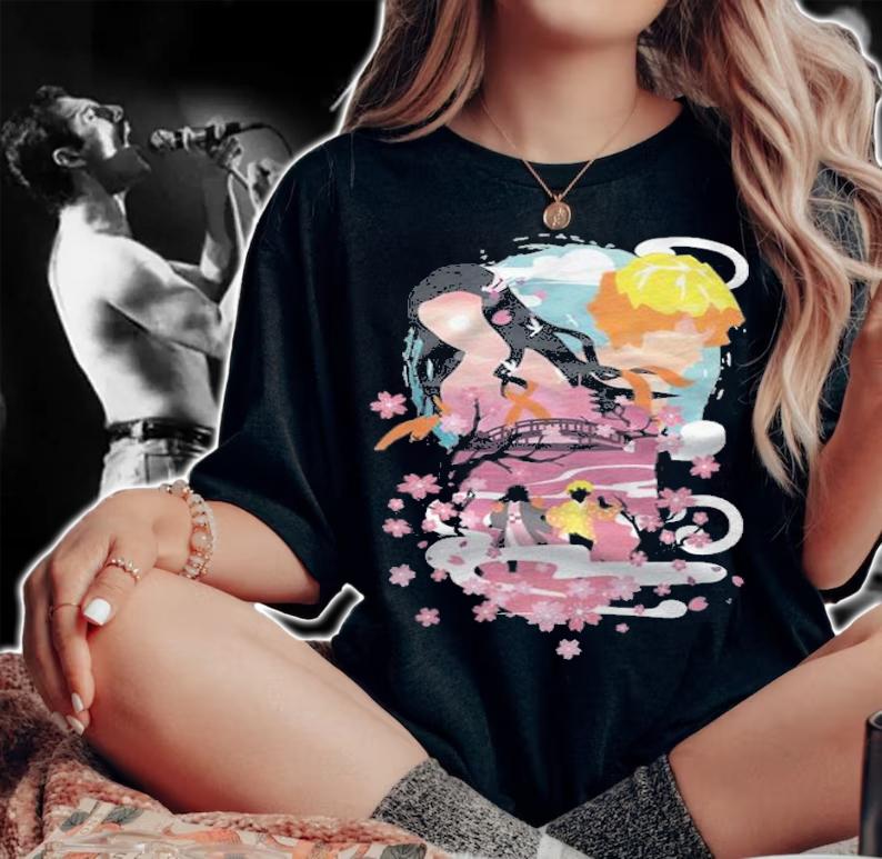 Demon Slayer Nezuko and Zenitsu Japanese style T-shirt