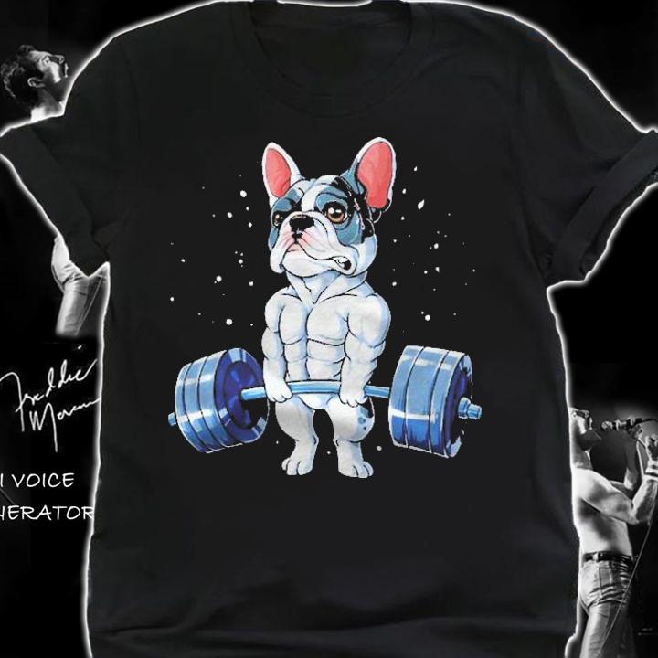 French Bulldog Weightlifting Funny Deadlift Men Fitness Gym Shirt shirt