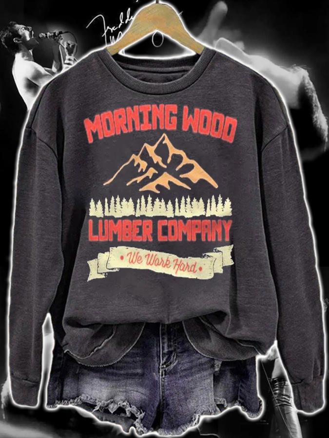 Funny Lumberjack Carpenter Shirt Morning Wood Lumber Company Shirt sweatshirt