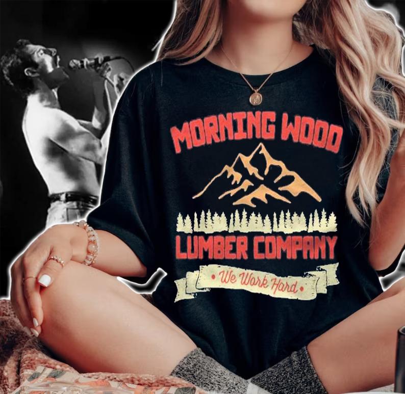 Funny Lumberjack Carpenter Shirt Morning Wood Lumber Company Shirt woman shirt