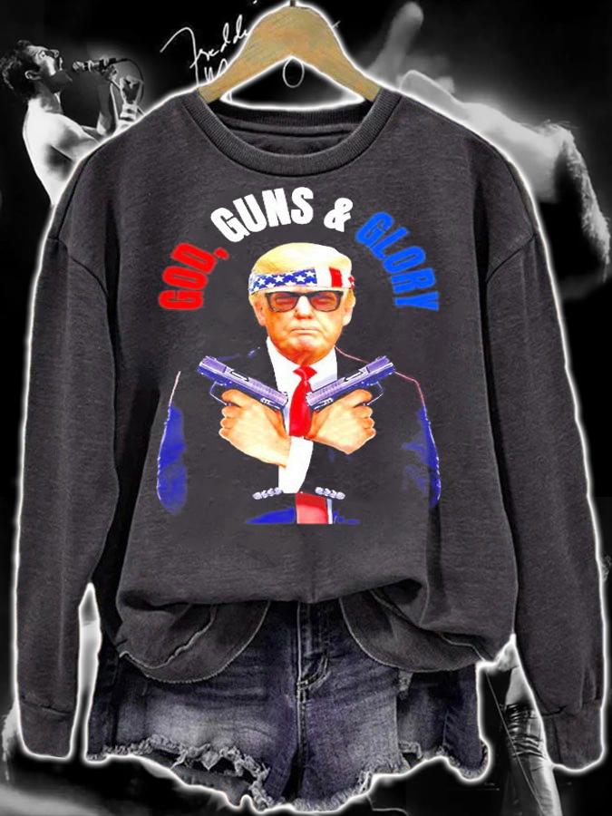 God, Guns & Glory Pro Trump Second Amendment Freedom T-Shirt sweatshirt
