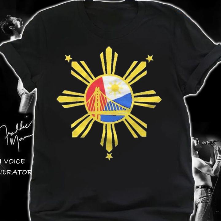 Golden State Warriors Filipino Heritage Night Sun logo T-shirt shirt
