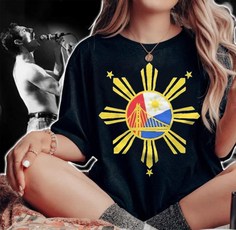Golden State Warriors Filipino Heritage Night Sun logo T-shirt woman shirt