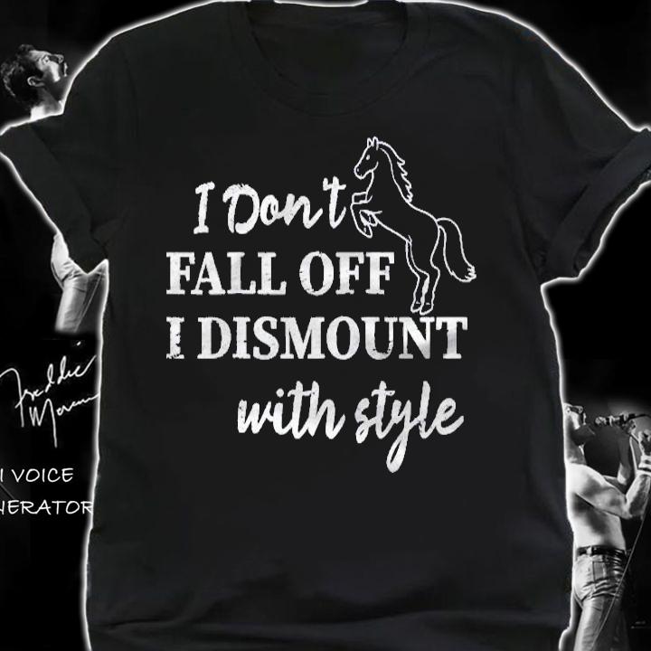 I Dont Fall Off I Dismount With Style Raglan Baseball Shirt