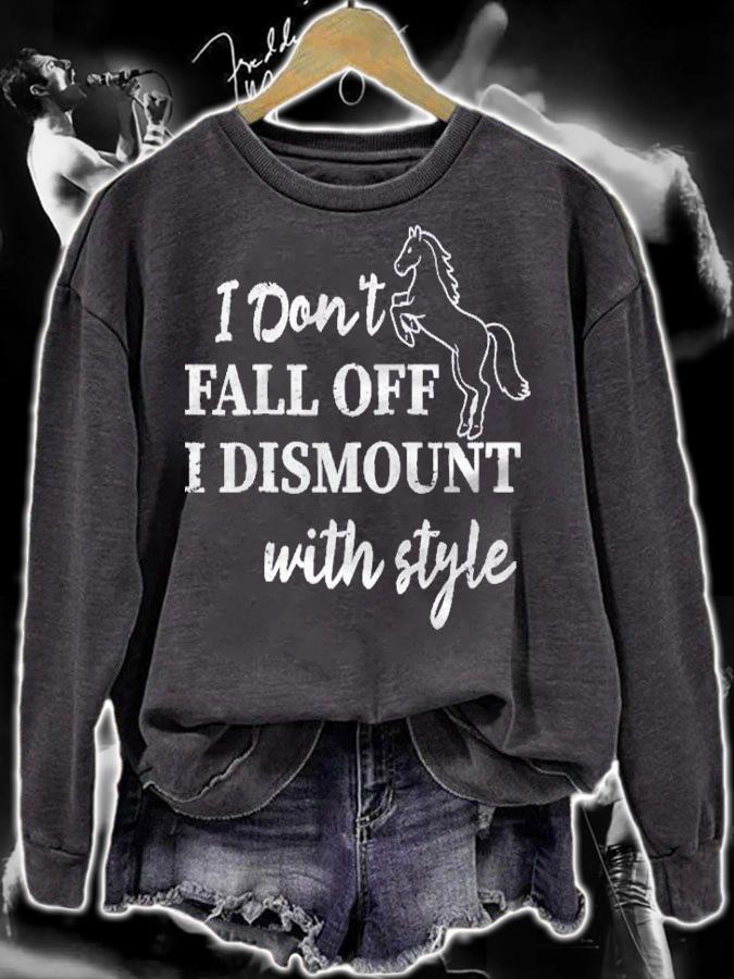 I Dont Fall Off I Dismount With Style Raglan Baseball Shirt
