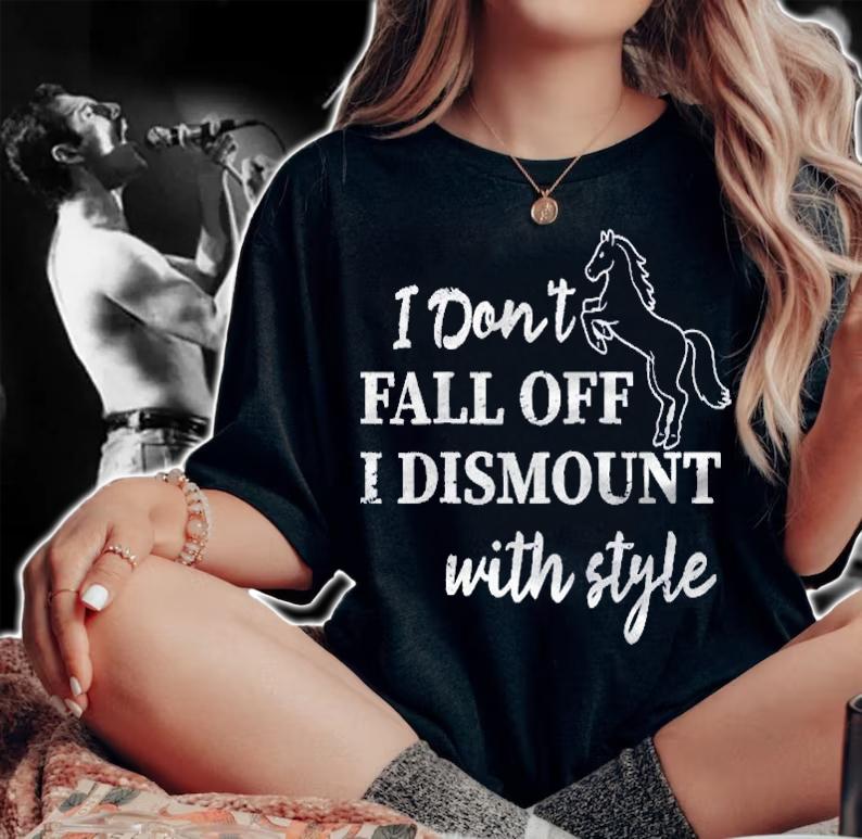 I Dont Fall Off I Dismount With Style Raglan Baseball Shirt