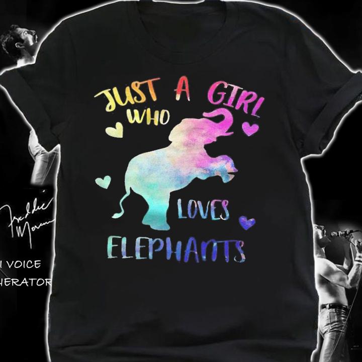 Just a girl who loves elephants T-shirt shirt
