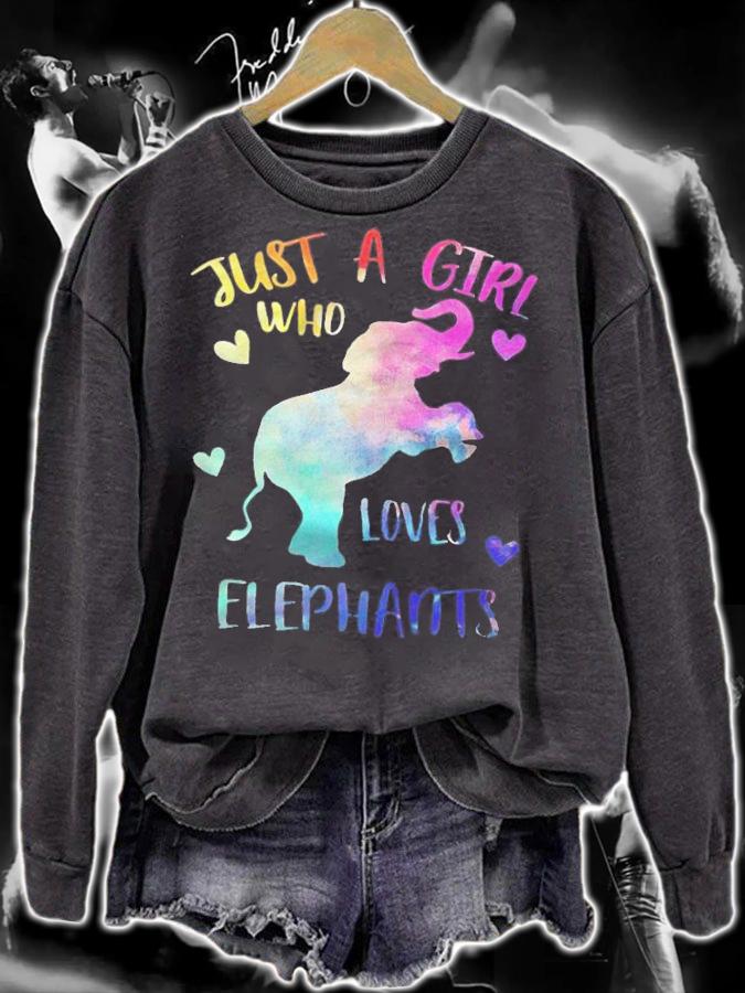 Just a girl who loves elephants T-shirt sweatshirt