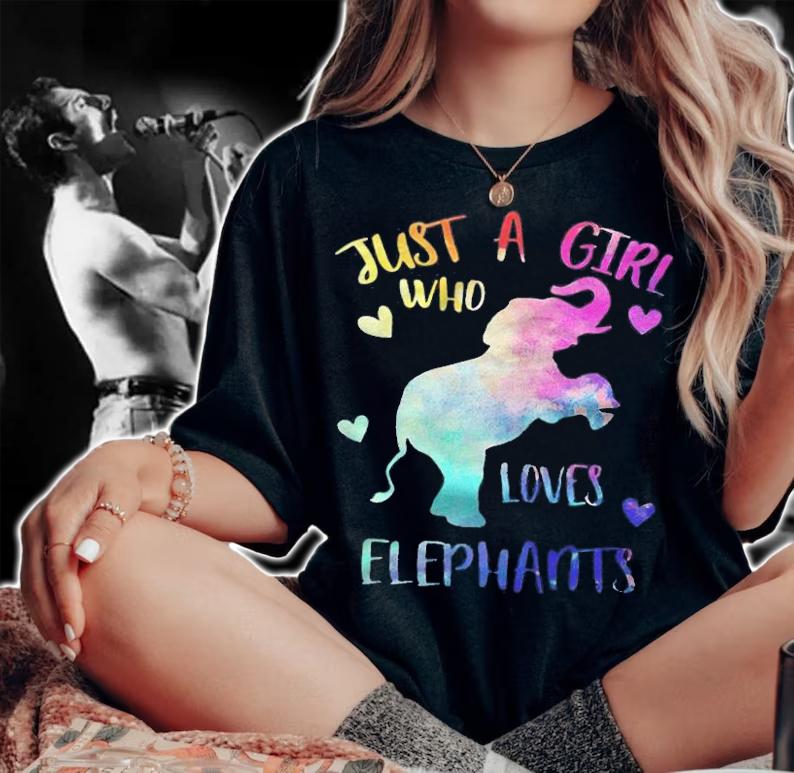 Just a girl who loves elephants T-shirt woman shirt