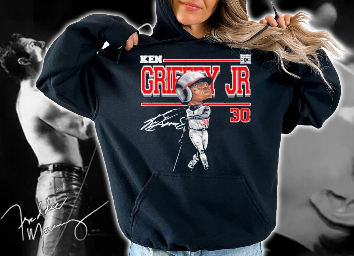 Ken Griffey Jr. Cincinnati Cartoon Baseball Signatures Shirt