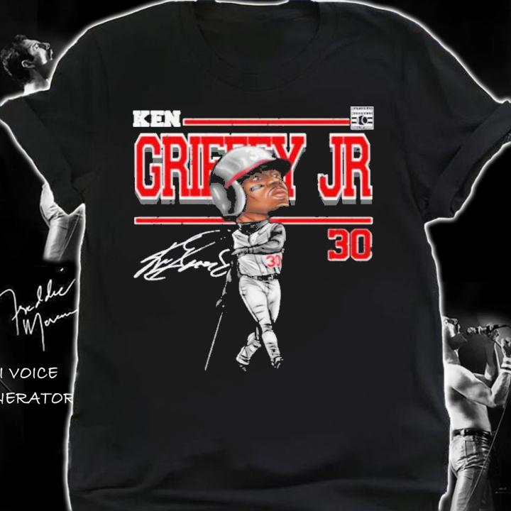Ken Griffey Jr. Cincinnati Cartoon Baseball Signatures Shirt