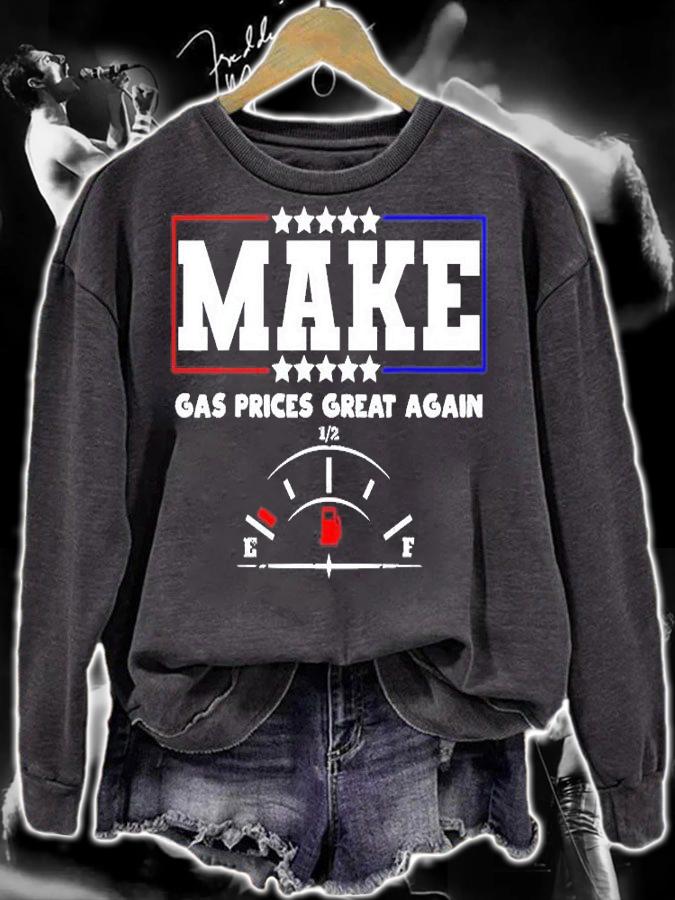 Make Gas Prices Great Again Usa Flag Colors Republican 2024 T-Shirt