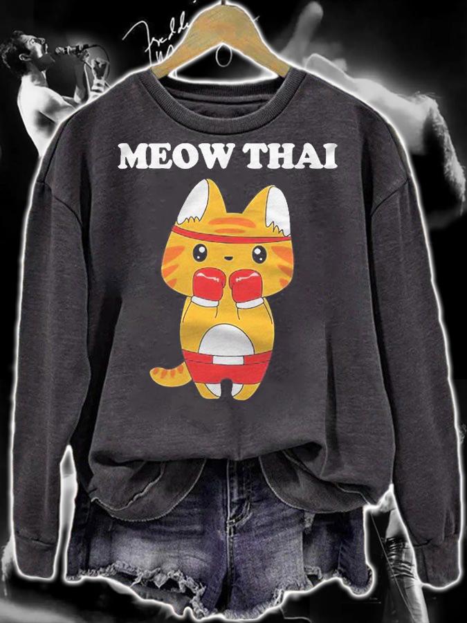Meow Thai Muay Thai Cat Shirt sweatshirt