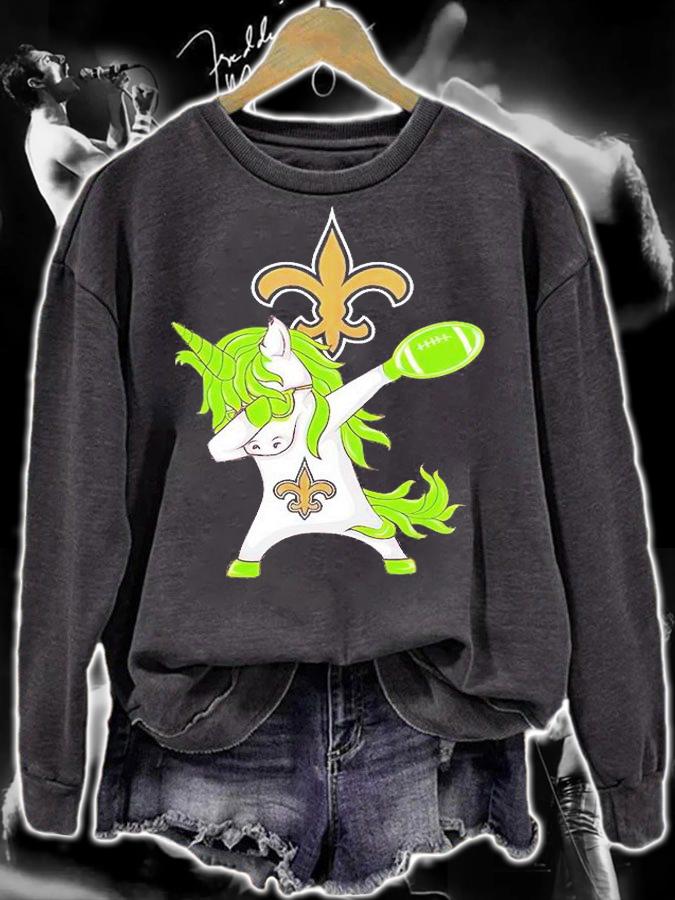 New Orleans Saints Unicorn Dabbing St Patrick's Day T-Shirt sweatshirt