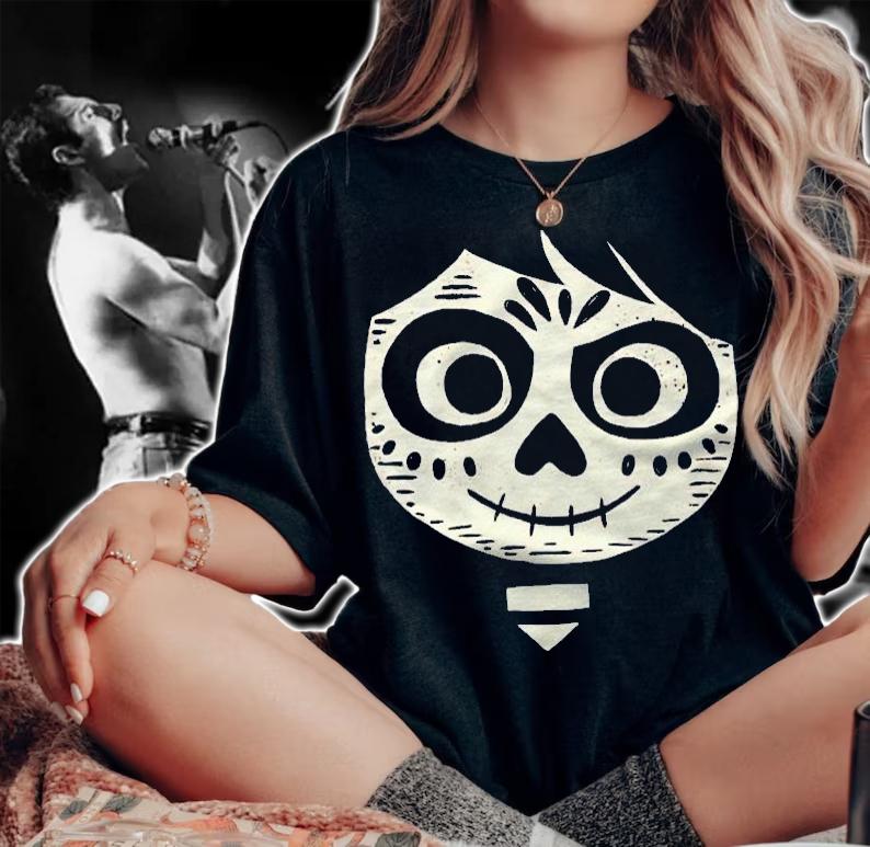 Pixar Coco Miguel Sugar Skull Portrait Shirt woman shirt