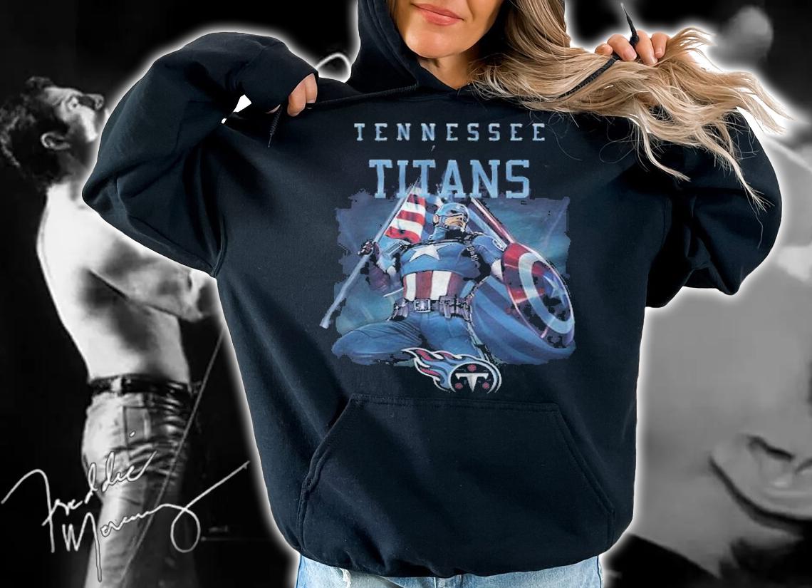 Tennessee Titans Chris Evans Captain America T-shirt