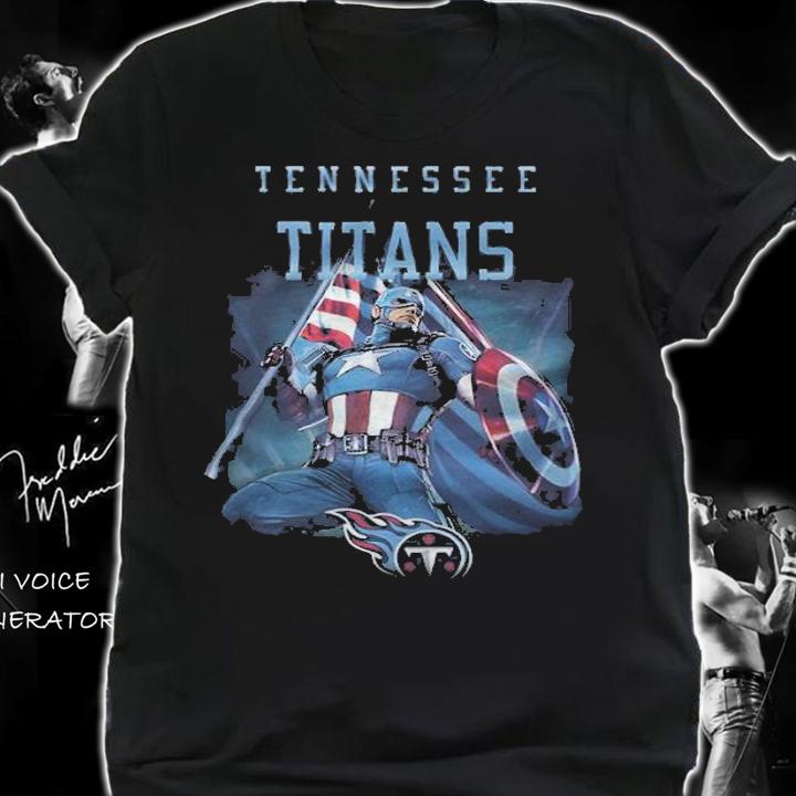 Tennessee Titans Chris Evans Captain America T-shirt