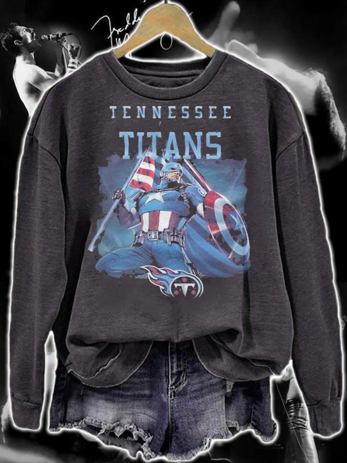 Tennessee Titans Chris Evans Captain America T-shirt
