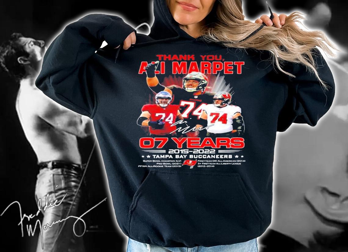 Thank You Ali Marpet Tampa Bay Buccaneers 07 Years 2015 2022 Signature t-shirt