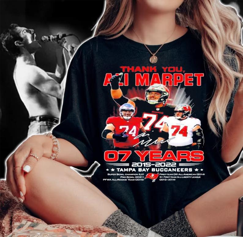 Thank You Ali Marpet Tampa Bay Buccaneers 07 Years 2015 2022 Signature t-shirt