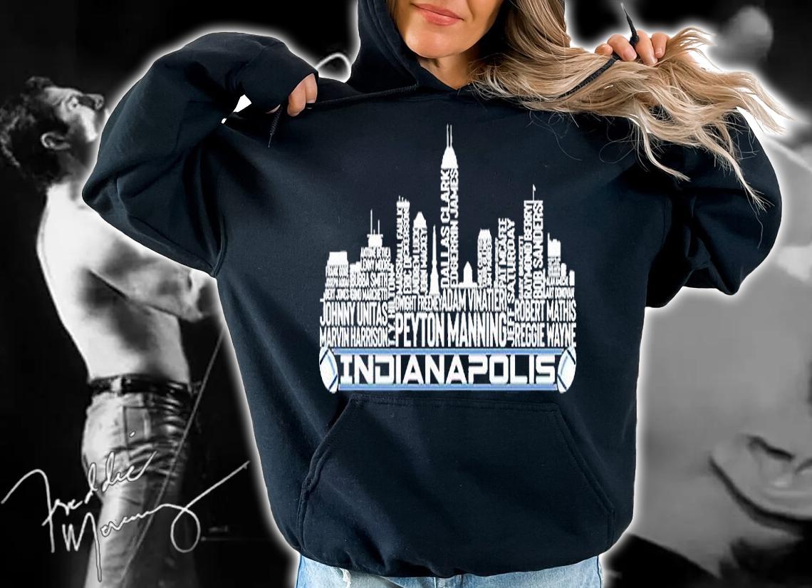 The Legends Indianapolis City Skyline Of The Indianapolis Football Team T-Shirt hoodie