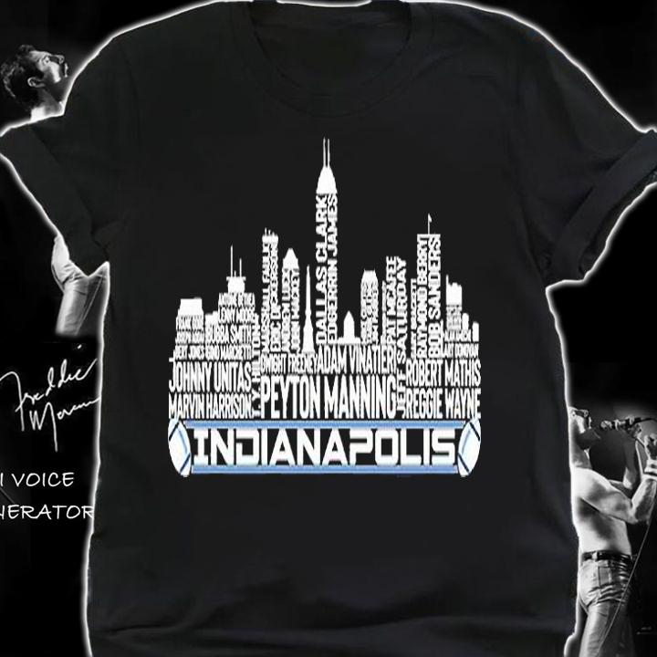The Legends Indianapolis City Skyline Of The Indianapolis Football Team T-Shirt shirt