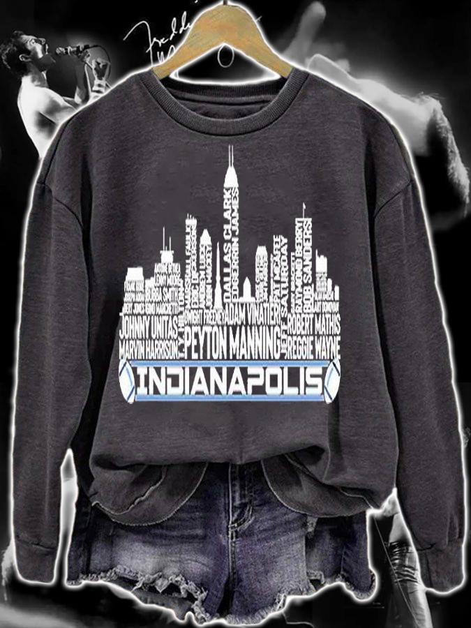 The Legends Indianapolis City Skyline Of The Indianapolis Football Team T-Shirt sweatshirt