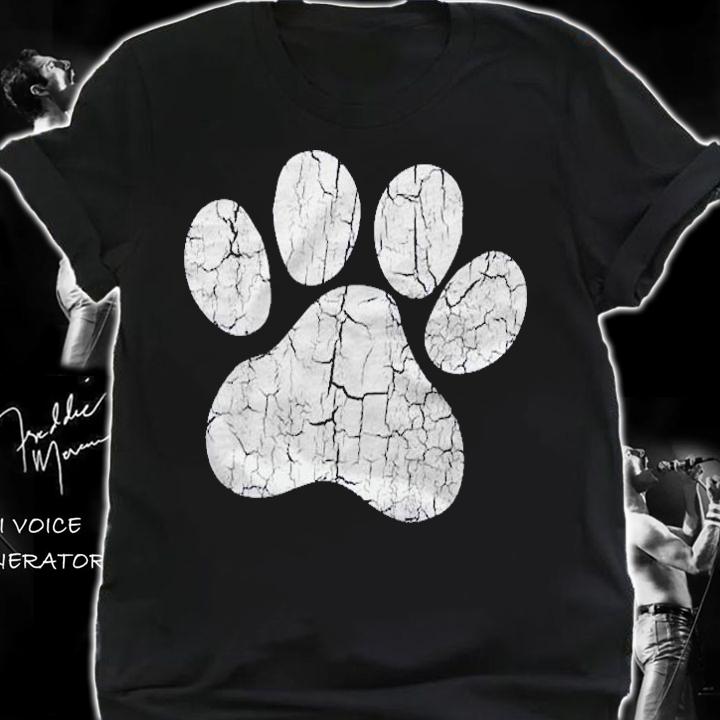 Vintage Dog Paw Gifts For Dog Lovers Shirt