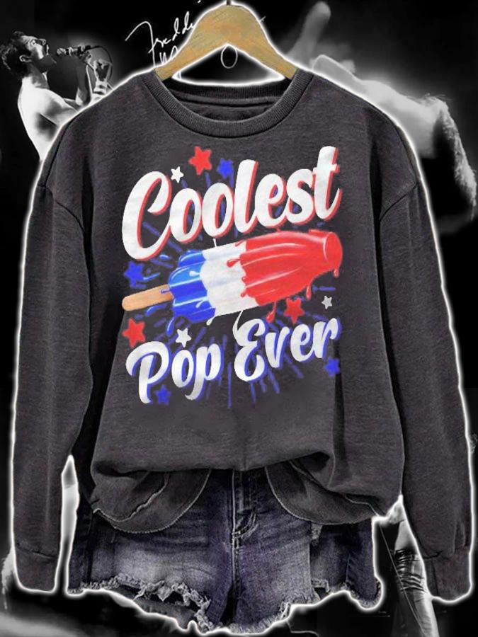 Mens Coolest Pop Ever Popsicle Funny Retro Bomb 4Th Of July Shirt sweatshirt