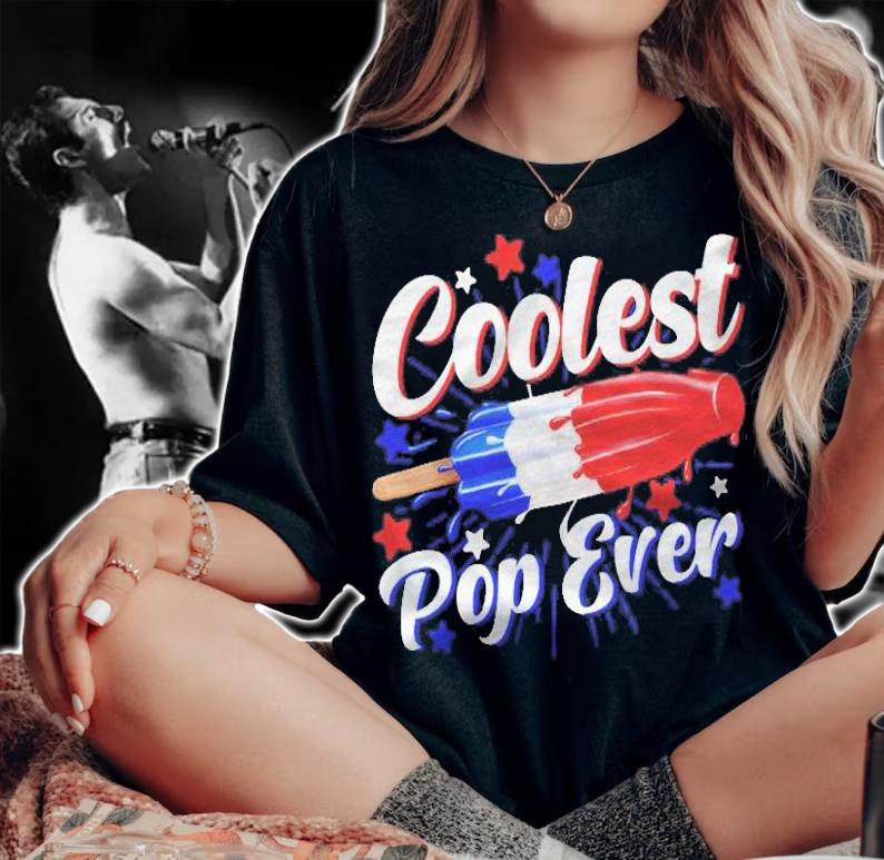 Mens Coolest Pop Ever Popsicle Funny Retro Bomb 4Th Of July Shirt woman shirt