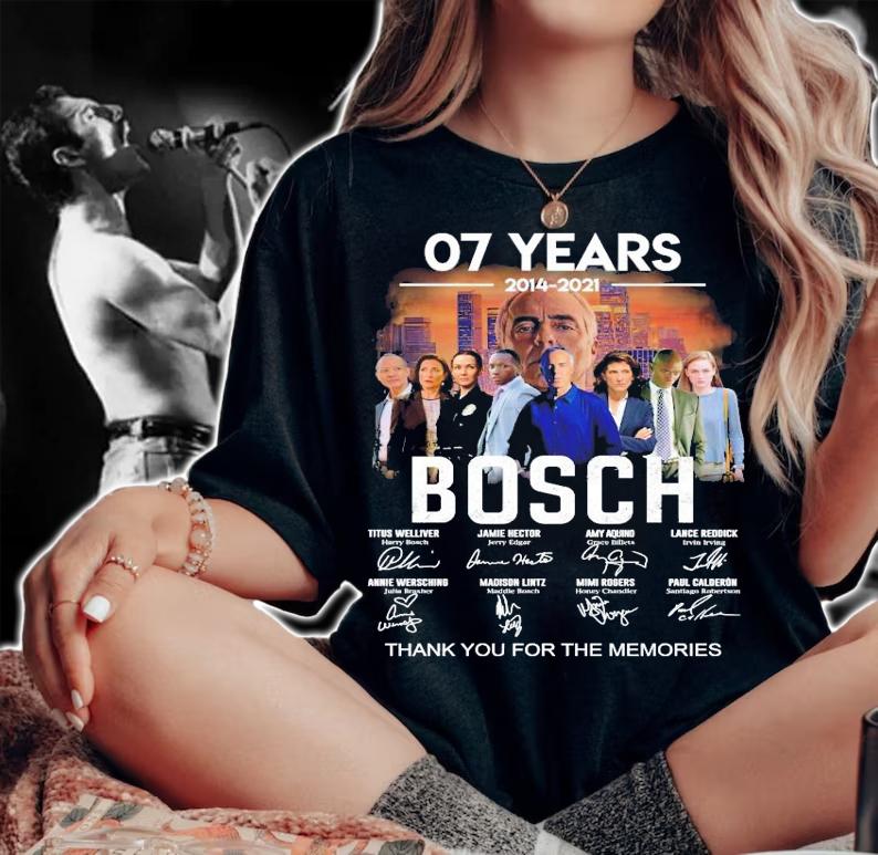 07 years 2014 2021 Bosch signatures thank you for the memories t-shirt woman shirt