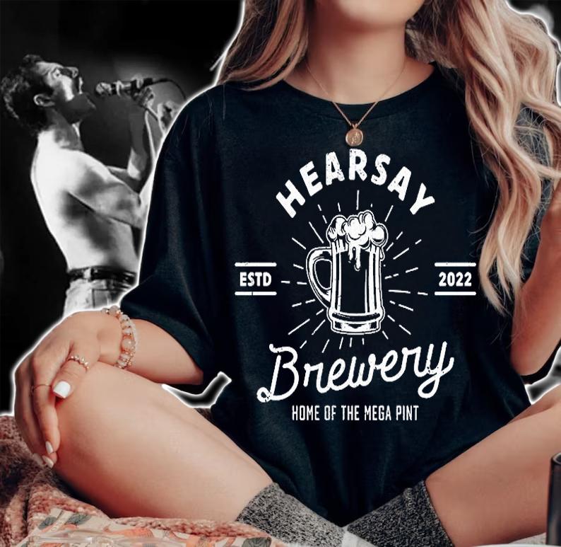 Hearsay Mega Pint Brewing Home Of The Mega Pint T-Shirt