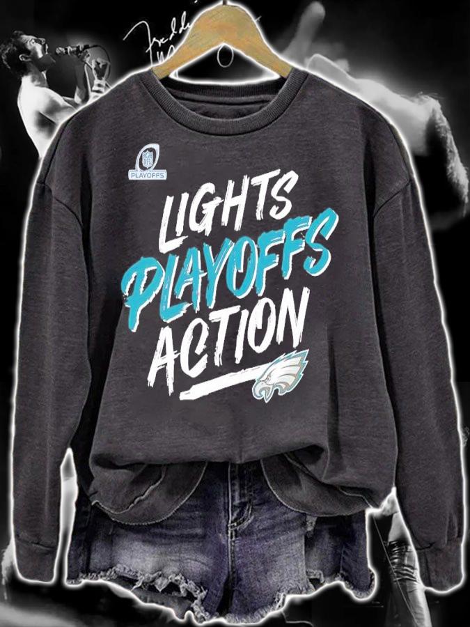 Philadelphia Eagles NFL Playoffs Bound Lights Action 2021 Shirt sweatshirt