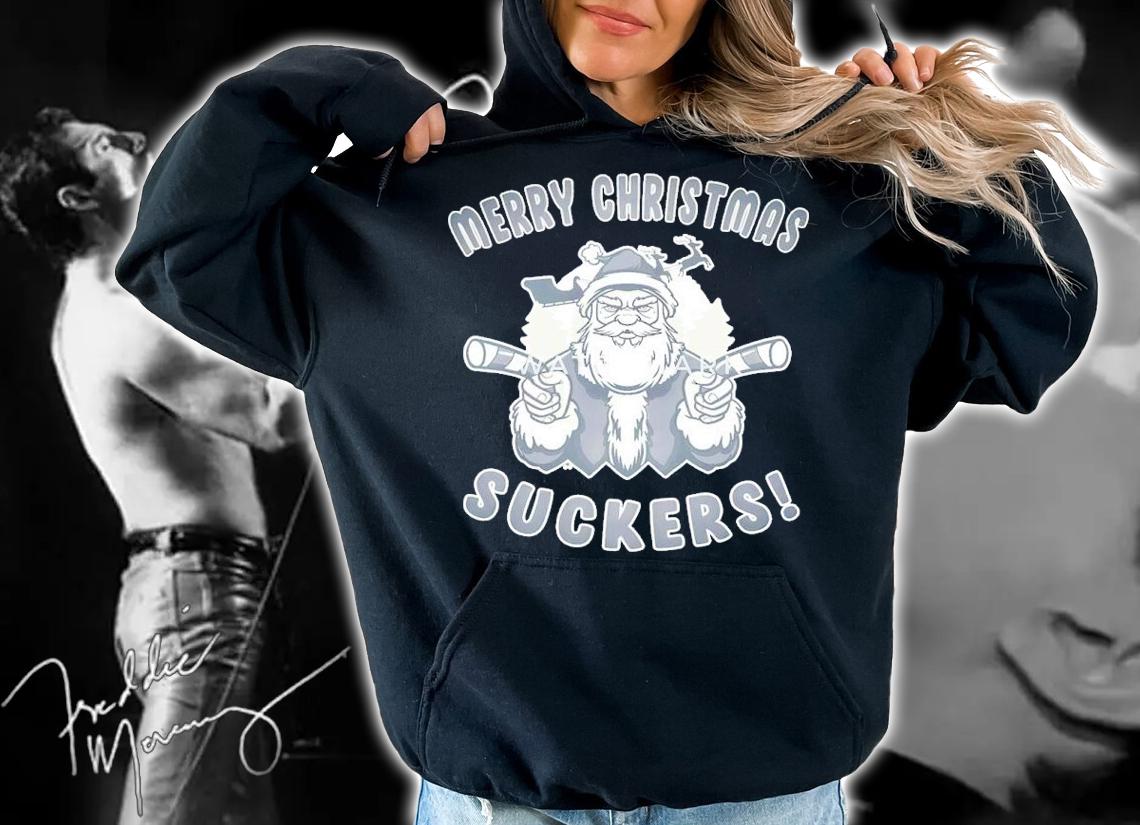 Santa Claus Merry Christmas Suckers Shirt hoodie