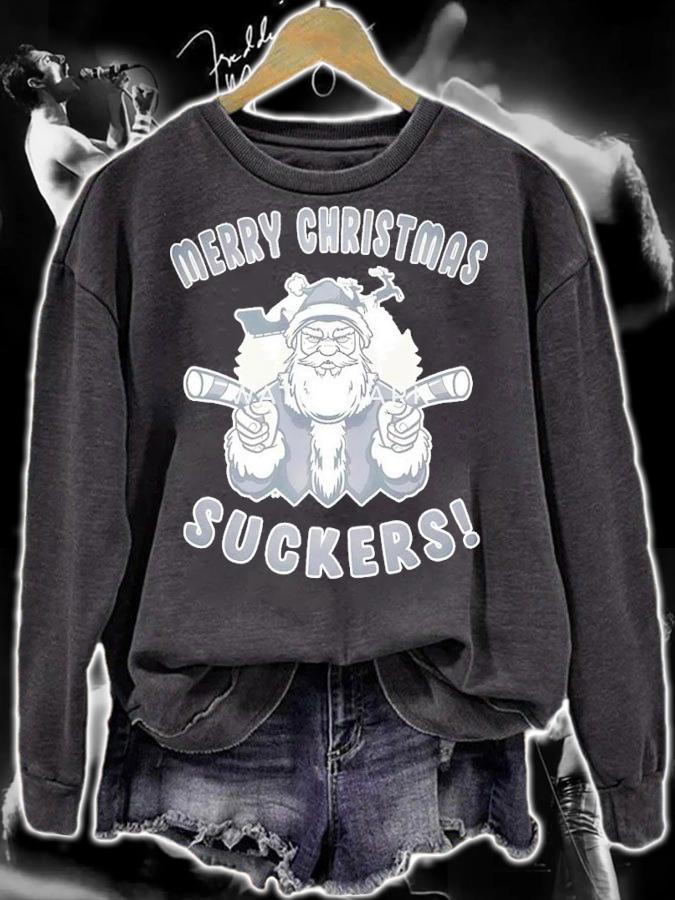 Santa Claus Merry Christmas Suckers Shirt sweatshirt