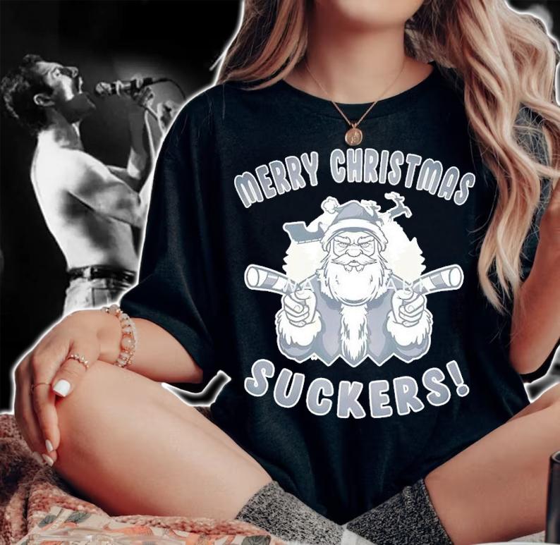 Santa Claus Merry Christmas Suckers Shirt woman shirt