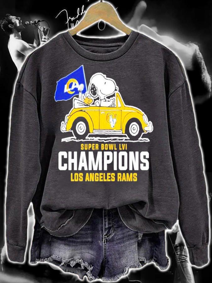 Snoopy Super Bowl LVI Champions Los Angeles Rams Shirt sweatshirt