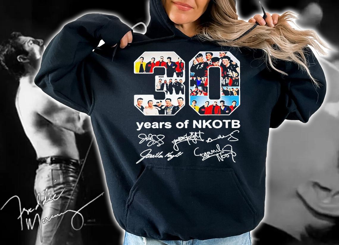30 years of NKOTB new kids on the block signatures t-shirt hoodie