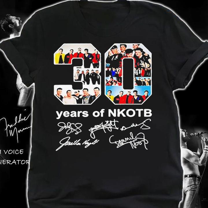 30 years of NKOTB new kids on the block signatures t-shirt shirt