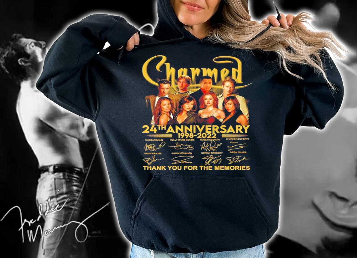 Charmed 24th anniversary 1998-2022 signatures shirt hoodie