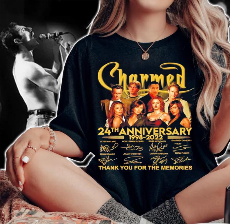 Charmed 24th anniversary 1998-2022 signatures shirt woman shirt