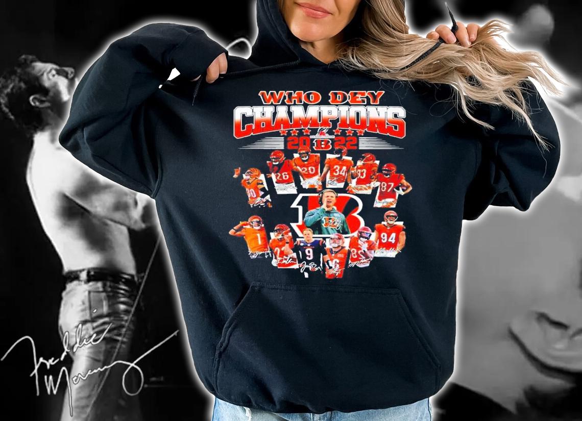Cincinnati Bengals Who Dey Champion 2022 Signatures Shirt hoodie