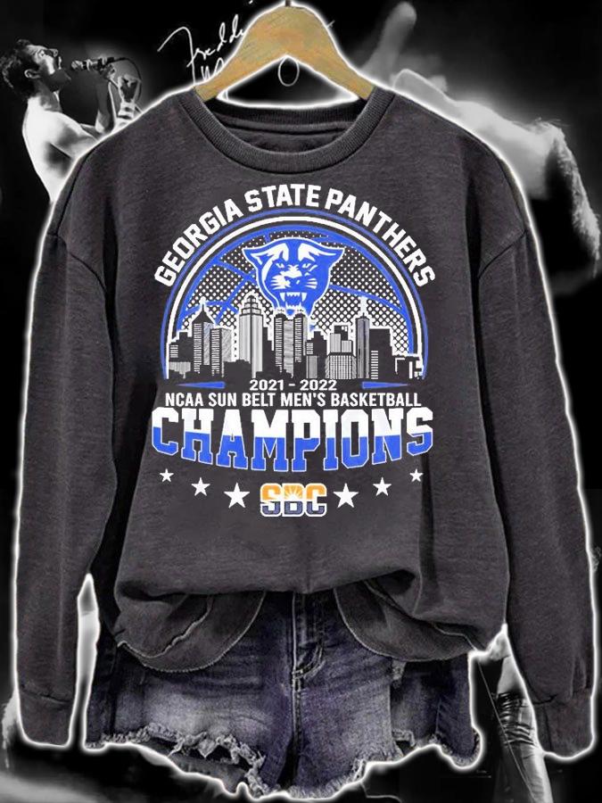 Georgia State 2021 2022 NCAA Sun Belt Men's Basketball Champions T-Shirt sweatshirt