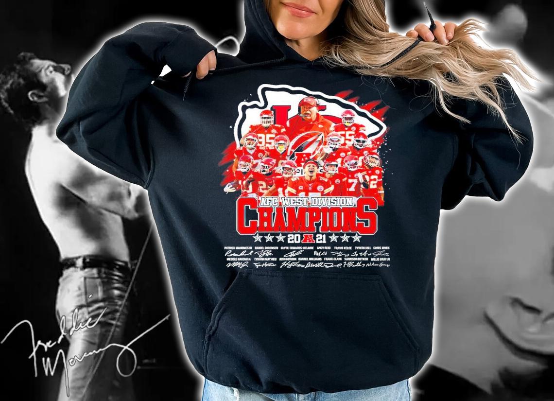 Kansas City Chiefs NFC South Division 2021 Champions Signatures Shirt hoodie