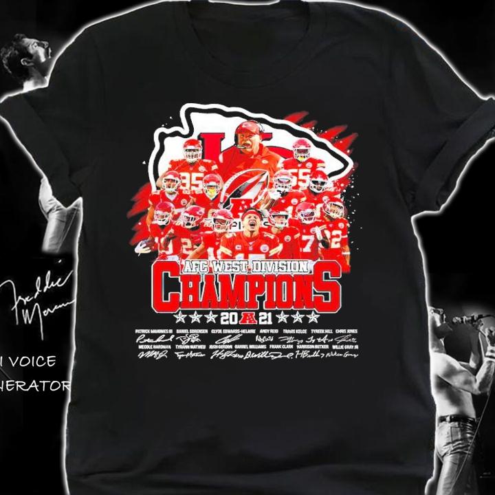 Kansas City Chiefs NFC South Division 2021 Champions Signatures Shirt shirt