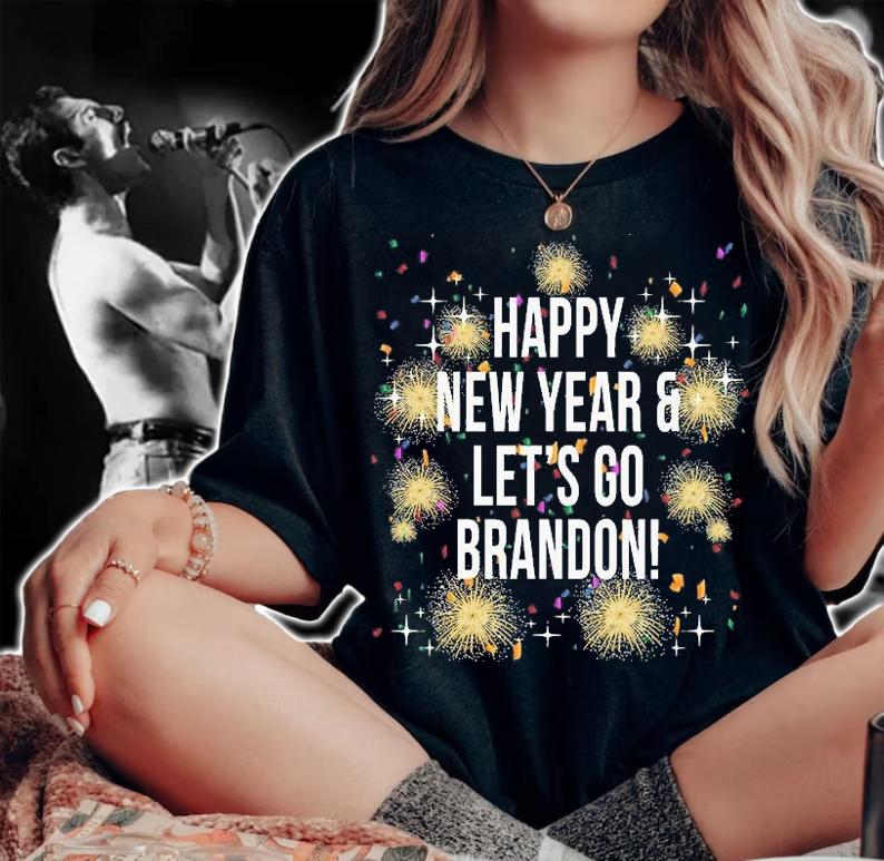 Let's Go Brandon Chant Christmas Chant Meme Funny New Year 2022 T-Shirt woman shirt